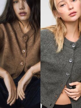 Set of 2 Button Sweater Cardigan
